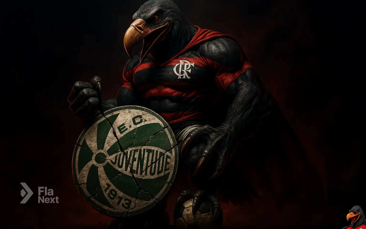 Jogadores do Flamengo comemorando gol contra o Juventude no primeiro turno do Brasileirão.